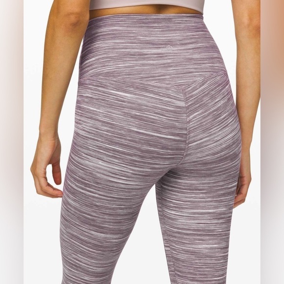 Lululemon Align Crop *21" Mini Space Dye Herringbone Jacquard Heathered Size 4 - Picture 3 of 11